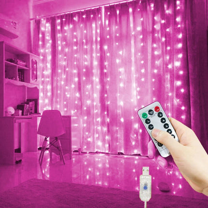 Window Lights 6x3M / 3x3M USB Curtain Garland – LED Fairy Festoon with Remote for Christmas & New Year Decoration