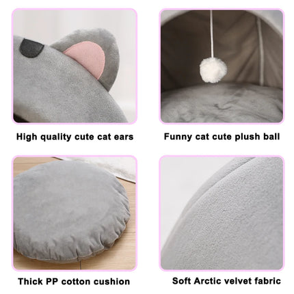 Super Soft Cat Cave Bed – Warm Cozy House for Cats & Small Dogs