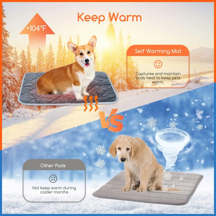 Self-Heating Pet Pad – Extra Warm Washable Mat for Cats & Small Dogs