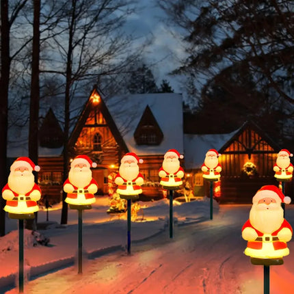 Solar Santa Pathway Lights 5Pcs Set 🎅✨