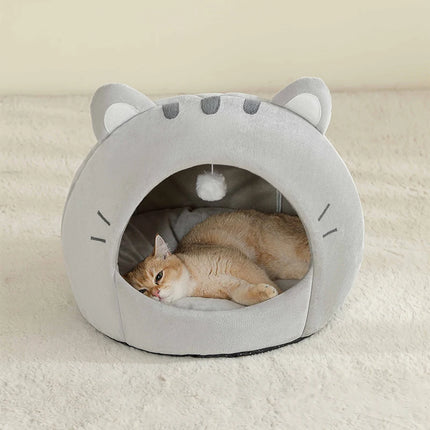 Super Soft Cat Cave Bed – Warm Cozy House for Cats & Small Dogs