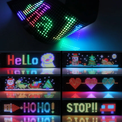 Programmable Scrolling LED Sign – Car LED Matrix Display for Custom Animations, Text, Patterns & Advertising Decor