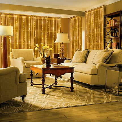 Window Lights 9x3/12x2m Christmas LED Icicle Curtain – Fairy String Garland for Home, Party, Garden & Wedding Decoration