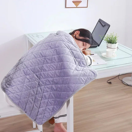 USB Electric Heating Blanket – 3-Level Fast-Heat Winter Shawl with Pocket