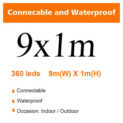 Window Lights 9x3/12x2m Christmas LED Icicle Curtain – Fairy String Garland for Home, Party, Garden & Wedding Decoration