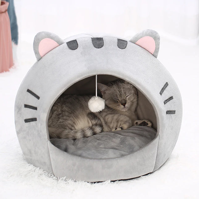 Super Soft Cat Cave Bed – Warm Cozy House for Cats & Small Dogs