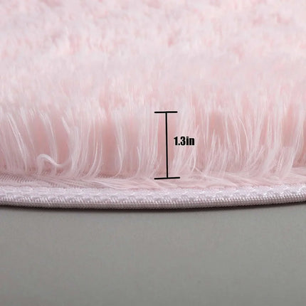 Super Soft Plush Round Rug – Fluffy Thick-Pile Carpet for Living Room & Bedroom