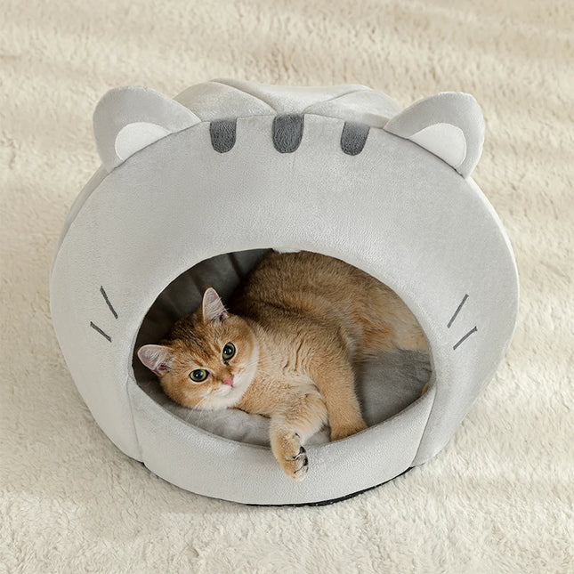 Super Soft Cat Cave Bed – Warm Cozy House for Cats & Small Dogs