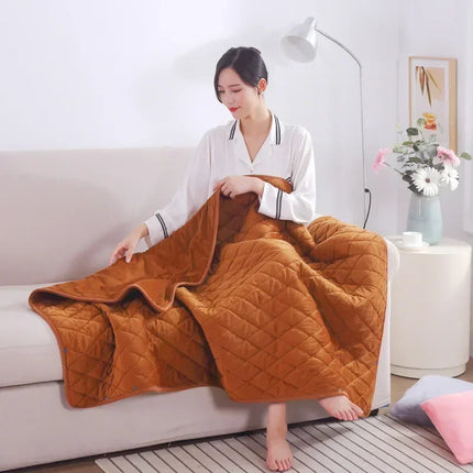 USB Electric Heating Blanket – 3-Level Fast-Heat Winter Shawl with Pocket
