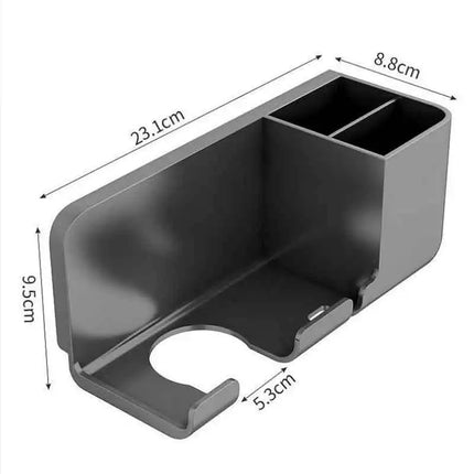 No-Punch Hair Dryer Rack – Wall-Mounted Bathroom Holder