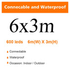 6M x 3M 600leds / EU Plug / Warm White