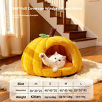 Size s - (recommended for small cats and dogs) kitten style / Yellow - warm surround nest - short plush