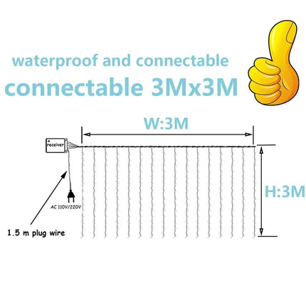 LED Icicle Fairy Lights – Outdoor Christmas Curtain Garland for Home & Parties