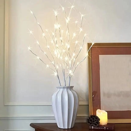 Battery Operated White Twig Christmas Tree LED Light – Birch Branch Holiday Decor