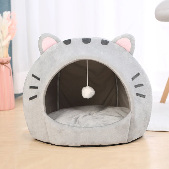 Super Soft Cat Cave Bed – Warm Cozy House for Cats & Small Dogs
