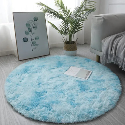 Super Soft Plush Round Rug – Fluffy Thick-Pile Carpet for Living Room & Bedroom