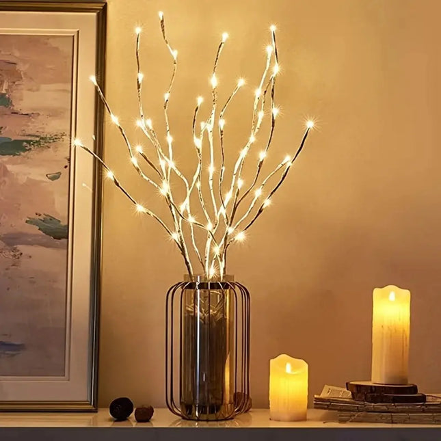 Battery Operated White Twig Christmas Tree LED Light – Birch Branch Holiday Decor