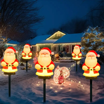 Solar Santa Pathway Lights 5Pcs Set 🎅✨