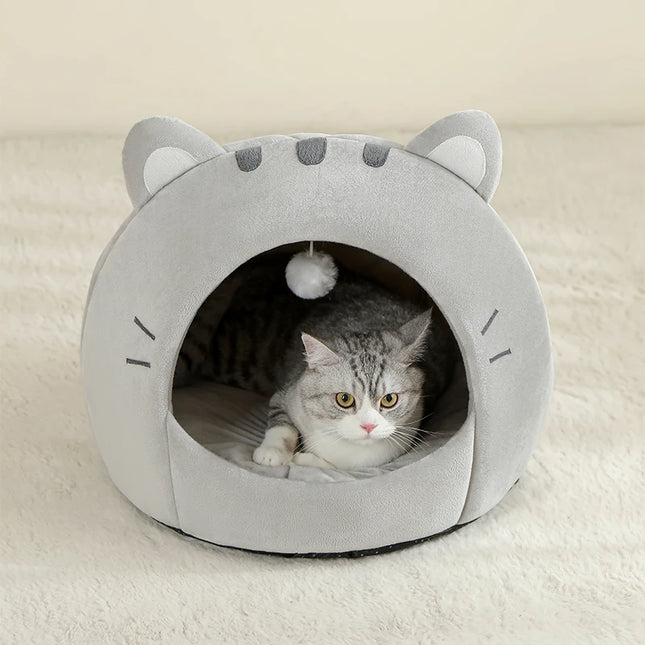 Super Soft Cat Cave Bed – Warm Cozy House for Cats & Small Dogs