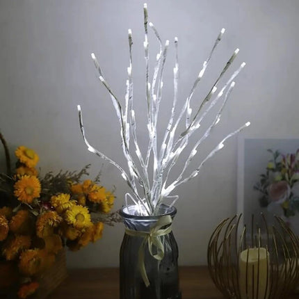 Battery Operated White Twig Christmas Tree LED Light – Birch Branch Holiday Decor
