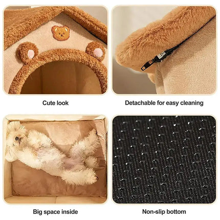 Cozy Pet Warm House – Soft Winter Bed for Cats & Dogs