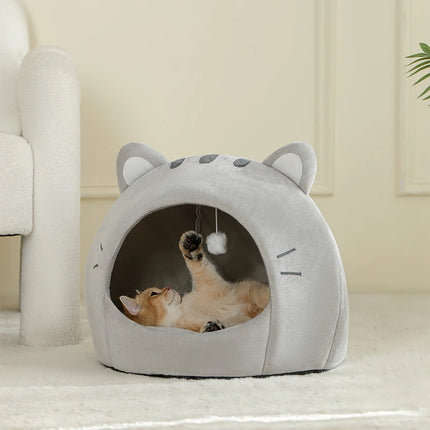 Super Soft Cat Cave Bed – Warm Cozy House for Cats & Small Dogs