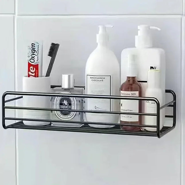 Metal Floating Wall Shelf – Space-Saving Bathroom & Kitchen Organizer