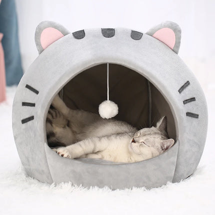 Super Soft Cat Cave Bed – Warm Cozy House for Cats & Small Dogs
