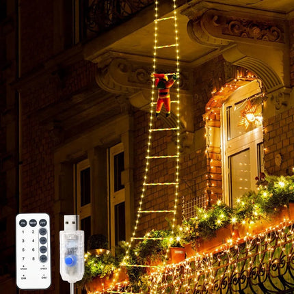 LED Santa Claus Climbing Ladder Light 3M