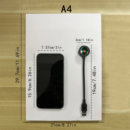 Adjustable Color Sunset Lamp Projector – USB Rotatable Atmosphere Light for Home Decor, Living Room & Bedroom